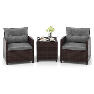 3 Piece Rattan Conversation Set