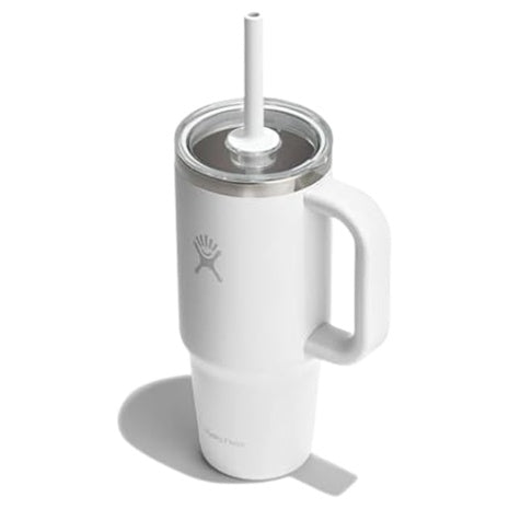 24oz Hydro Flask Insulated Travel Tumbler With Clear Lid & Straw (Various Colors)