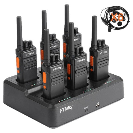 6-Pack Rechargeable Long Range Walkie-Talkies