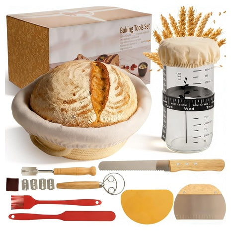 Sourdough Bread Proofing Basket Kit With Accessories