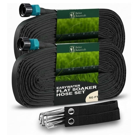 2-Pack 100FT Better Botanicals Flat Soaker Garden Hose
