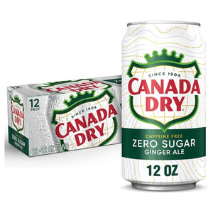 36 Cans Canada Dry Zero Sugar Ginger Ale Soda