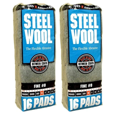 32 Pads Fine Grade #0 Steel Wool