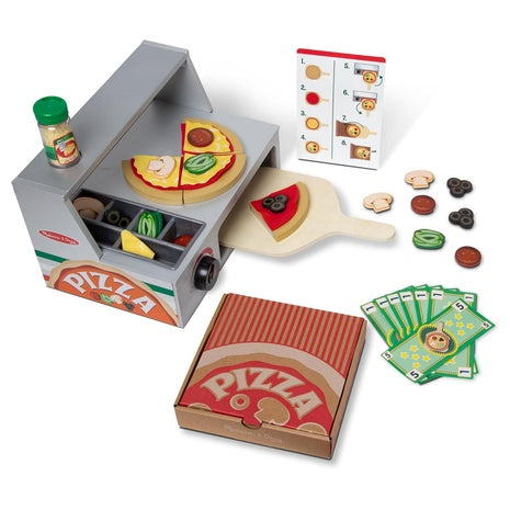 Melissa & Doug Top & Bake Wooden Pizza Counter