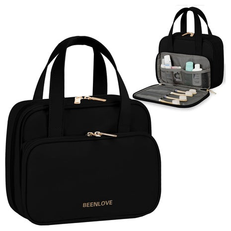Large Capacity Makeup Organizer Bag With Multiple Compartments