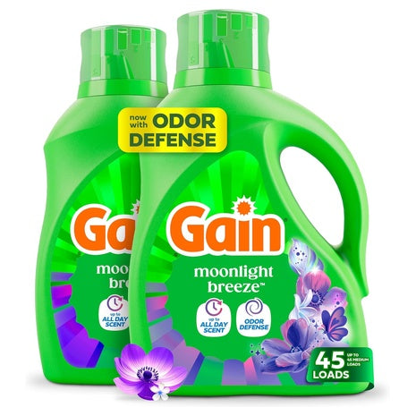 90 Loads Gain Liquid Moonlight Breeze Laundry Detergent