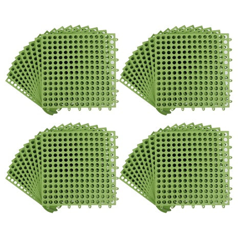 50-Pack 12"x12" Interlocking Drainage Floor Tiles