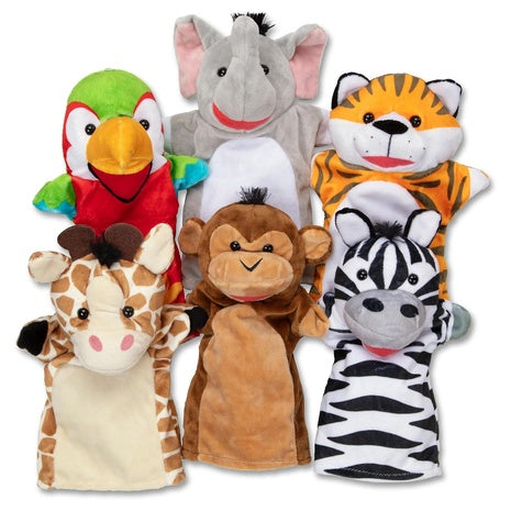 6 Melissa & Doug Safari Hand Puppets