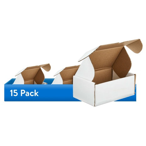 15-Pack Pen+Gear Recycled Tuck-Top Shipping Boxes (9" x 6" x 4")