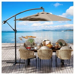 10FT Outdoor Offset Umbrella with Cross Base