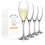 4 Crystal Champagne Glasses