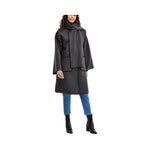 BCBG MAXAZRIA Button-Front Edge-Stitch Scarf Coat