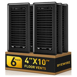 6-Pack Heavy Duty Floor Vent Register Covers (4"x10") (2 Colors)