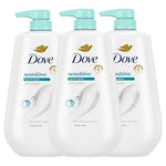 3 Big Bottles Of Dove Body Wash Sensitive Skin
