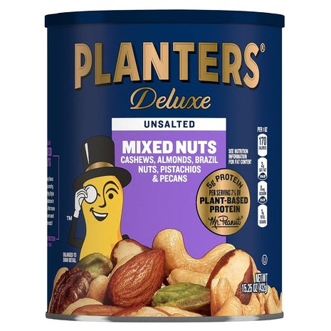 Planters Deluxe Unsalted Mixed Nuts (15.25oz)