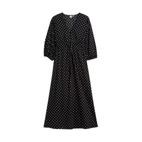 V-Neck Tie-Front Maxi Dress