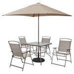 6-Piece Steel Square Outdoor Dining Set