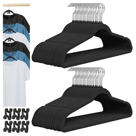 50-Pack Velvet Non-Slip Hangers