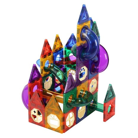 93-Piece Magnetic Tiles Marble Run Stem Track Kit