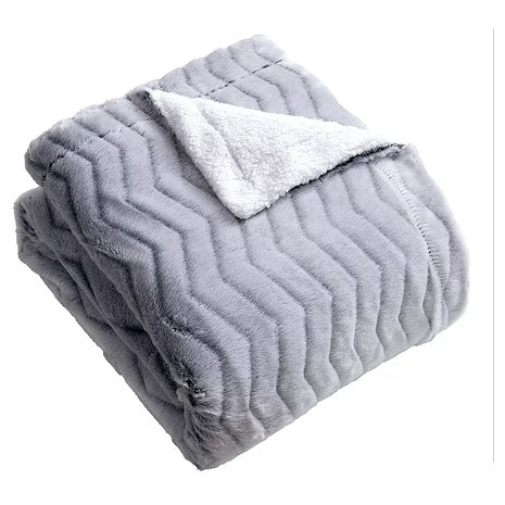 Hotel Suite Micromink Sherpa Reversible Throw Blanket