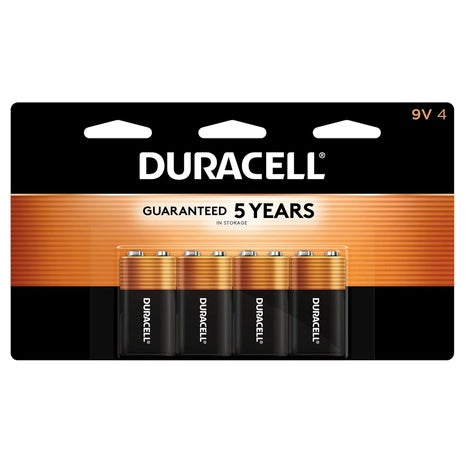4-Pack Duracell Coppertop 9V Battery