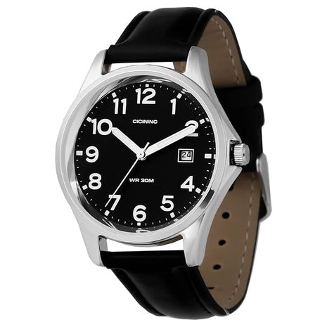 Men's Leather Band Watch