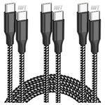 3 10ft 60W USB-C Fast Charging Cables