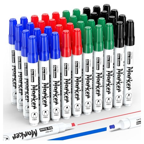40 Low Odor Chisel Tip Dry Erase Markers