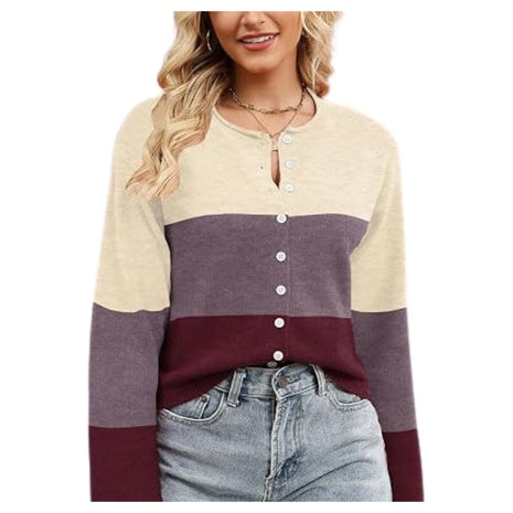 Cropped Cardigan Long Sleeves Open Front Sweaters