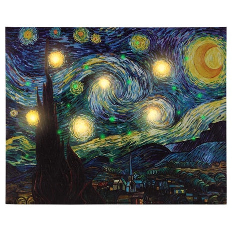 20"L X 16"W Lavish Home Lighted Canvas Wall Art With Timer