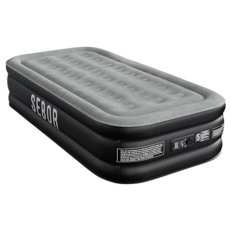 18" Sebor Built-in Pump Twin Self-Inflating Air Mattress