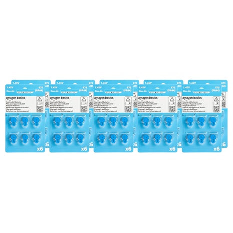 60 Amazon Basics Size 675 Hearing Aid Batteries
