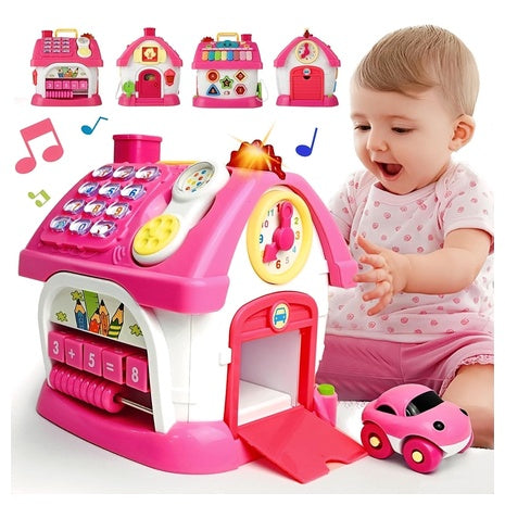 8-in-1 Montessori Musical Activity House with Lights & Sounds