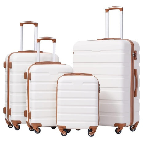 4-Piece Coolife Hardshell Lightweight Luggage Set With TSA Lock