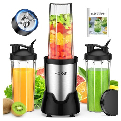 KOIOS Shakes & Smoothies Personal Blender W/ 3 X 22oz Cups