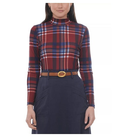 Printed Mock Neck Top