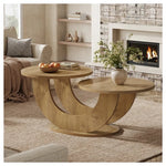 Ebern Designs Coffee Table With Storage Shelf And Wooden Frame