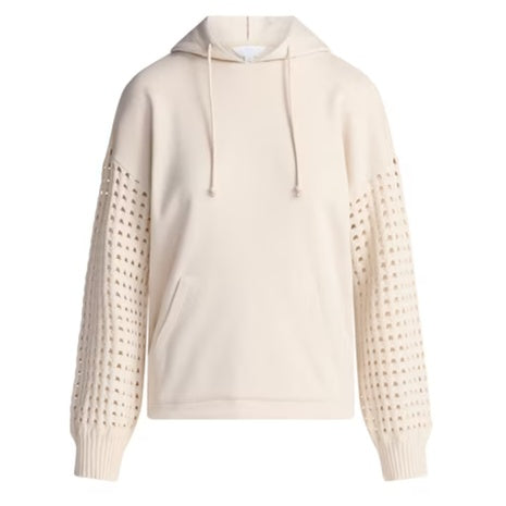 Time And Tru Women's Fleece Hoodie W/ Long Crochet Sleeves (2 Colors)