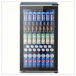 17.32'' W 3.2 Cu.ft 130 Cans Stainless Steel Beverage Refrigerator