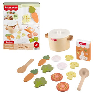 16-Piece Wooden Pretend Cooking Playset