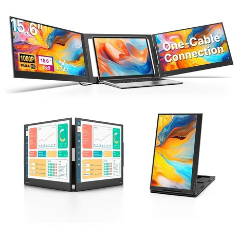 Triple Screen Laptop Monitor Extender For 12"-16" Laptops