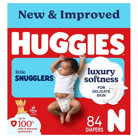 84 Huggies Little Snugglers Newborn Diapers