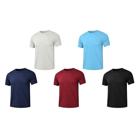 5-Pack Hoplynn Men's Dry Fit Workout Gym T-Shirt (Multiple Colors)