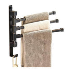 Swing Out Wall Mounted Towel Rack w/ Hook