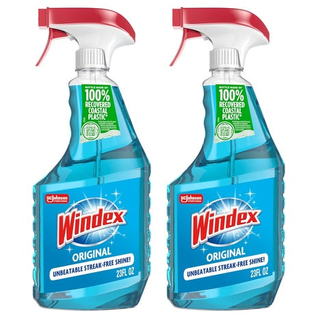 2 Windex Glass Cleaner Spray Bottles