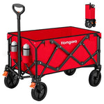 150L Collapsible Folding Wagon Cart w/ Brakes