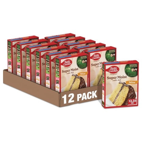 12-Pack Betty Crocker Super Moist Yellow Cake Mix (OU-D)