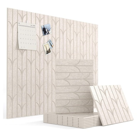 9-Pack Large Wall Pin Board Panels With 45 Removable Adhesive Tabs