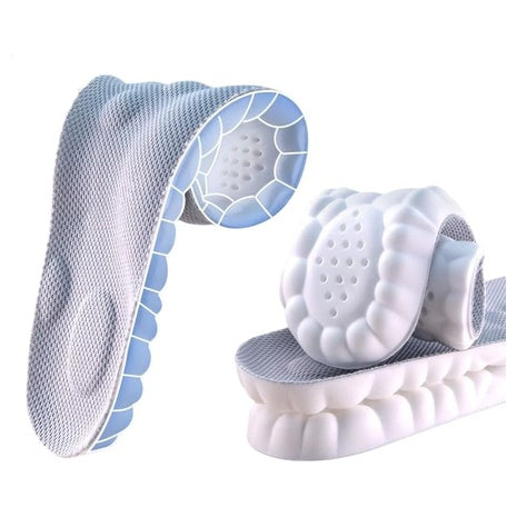 4D Cloud Shock-Absorbing Comfort Insoles (Gray)
