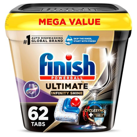 62 Finish Ultimate Infinity Shine Dishwasher Pods